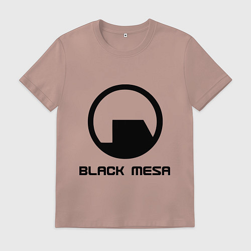 Мужская футболка Black Mesa: Logo / Пыльно-розовый – фото 1