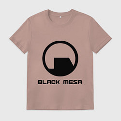 Футболка хлопковая мужская Black Mesa: Logo, цвет: пыльно-розовый