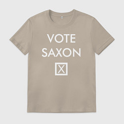 Футболка хлопковая мужская Vote Saxon, цвет: миндальный