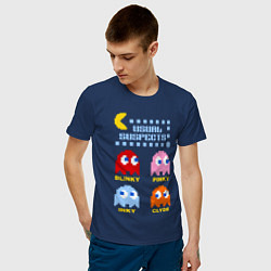 Футболка хлопковая мужская Pac-Man: Usual Suspects, цвет: тёмно-синий — фото 2