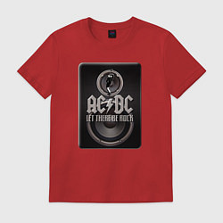 Футболка хлопковая мужская AC/DC: Let there be rock, цвет: красный