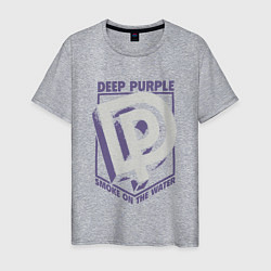 Футболка хлопковая мужская Deep Purple: Smoke on the water, цвет: меланж