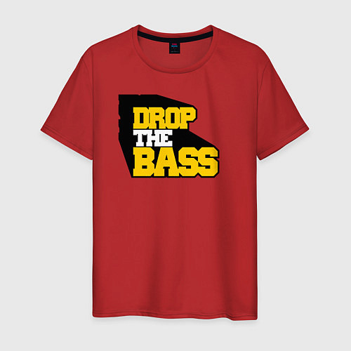 Мужская футболка DROP THE BASS Old School / Красный – фото 1