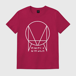 Футболка хлопковая мужская OWSLA, цвет: маджента