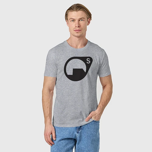Мужская футболка Black Mesa: Symbol / Меланж – фото 3