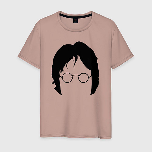 Мужская футболка John Lennon: Minimalism / Пыльно-розовый – фото 1