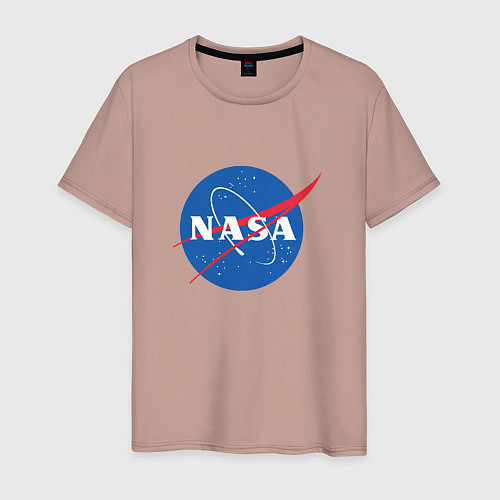 Мужская футболка NASA: Logo / Пыльно-розовый – фото 1
