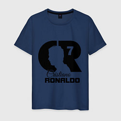 Футболка хлопковая мужская CR Ronaldo 07, цвет: тёмно-синий
