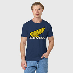 Футболка хлопковая мужская Honda, цвет: тёмно-синий — фото 2