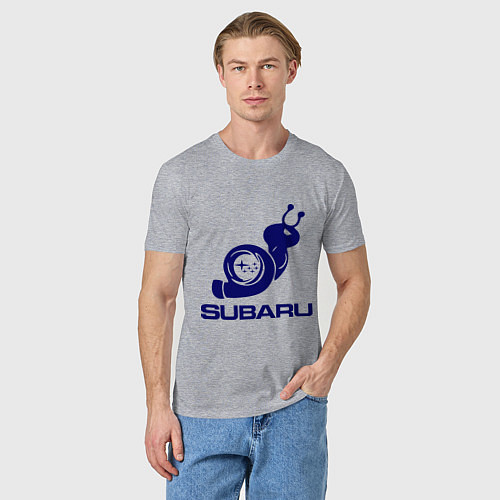 Мужская футболка Subaru / Меланж – фото 3