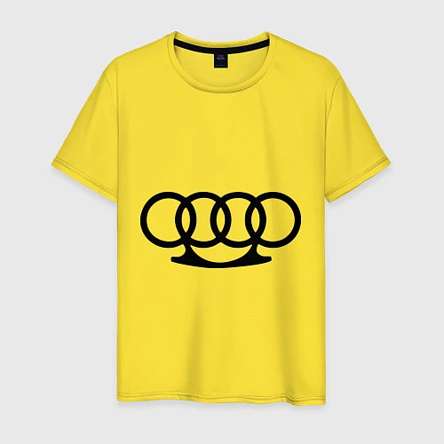 Мужская футболка Audi кастет / Желтый – фото 1