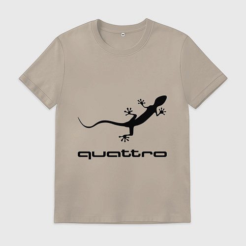 Мужская футболка Audi quattro / Миндальный – фото 1