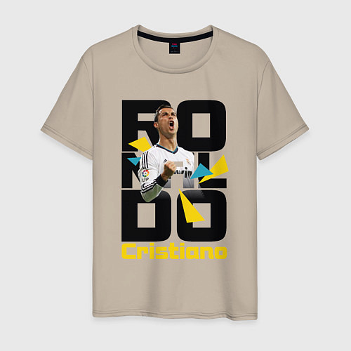 Мужская футболка Ronaldo Funs / Миндальный – фото 1