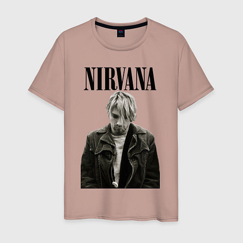 Мужская футболка Kurt Cobain: Young / Пыльно-розовый – фото 1