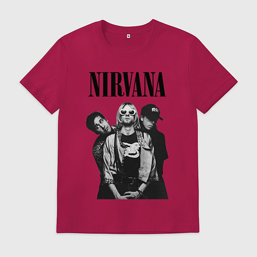 Мужская футболка Nirvana Group / Маджента – фото 1