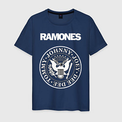 Футболка хлопковая мужская Ramones, цвет: тёмно-синий
