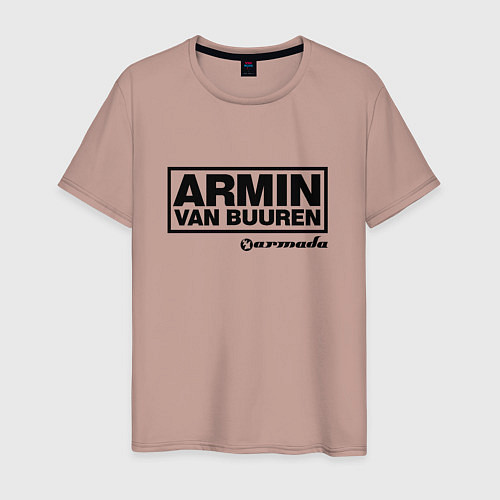 Мужская футболка Armin van Buuren / Пыльно-розовый – фото 1