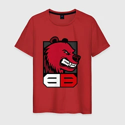 Футболка хлопковая мужская Balkan Bears, цвет: красный