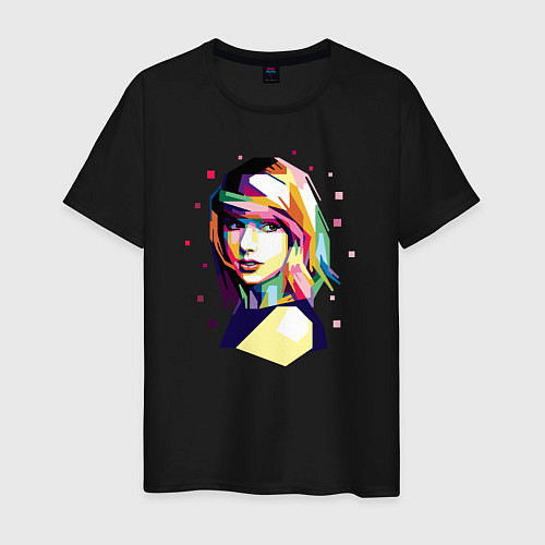 Мужская футболка Taylor Swift Art / Черный – фото 1