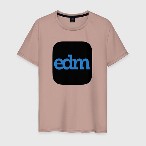 Мужская футболка EDM / Пыльно-розовый – фото 1