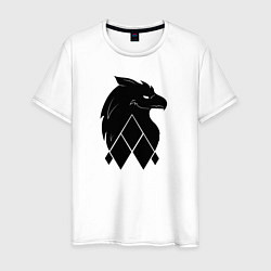 Футболка хлопковая мужская Skrux Eagle, цвет: белый