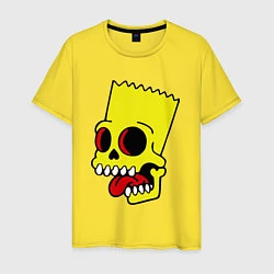 Футболка хлопковая мужская Bart Skull, цвет: желтый