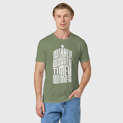 Футболка хлопковая мужская Talk Whovian To Me, цвет: авокадо — фото 2