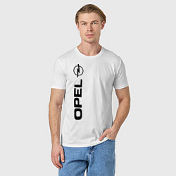 Футболка хлопковая мужская OPEL, цвет: белый — фото 2