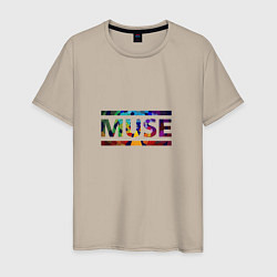 Футболка хлопковая мужская Muse Colour, цвет: миндальный