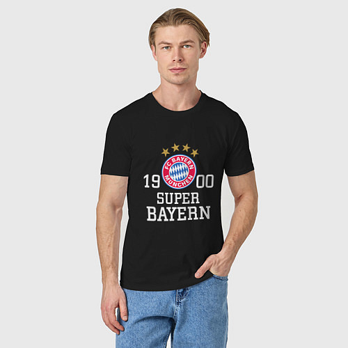 Мужская футболка Super Bayern 1900 / Черный – фото 3