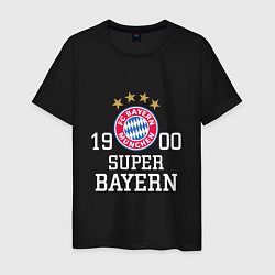 Футболка хлопковая мужская Super Bayern 1900, цвет: черный