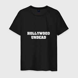 Футболка хлопковая мужская Hollywood undead, цвет: черный