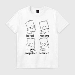 Футболка хлопковая мужская Bart Emotions, цвет: белый