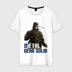 Футболка хлопковая мужская Metal Gear Solid, цвет: белый