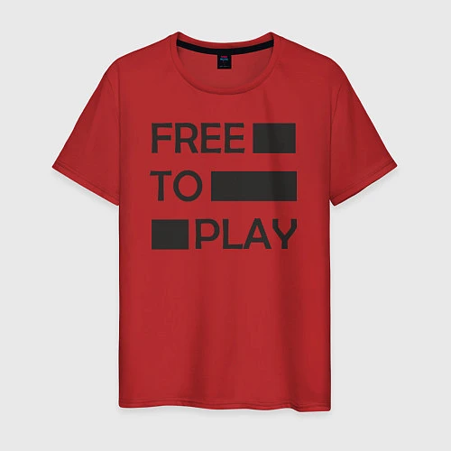 Мужская футболка Free to play / Красный – фото 1