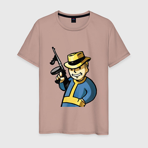Мужская футболка Fallout Pip-Boy / Пыльно-розовый – фото 1