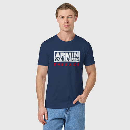 Мужская футболка Armin van Buuren: Embrace / Тёмно-синий – фото 3
