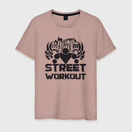 Мужская футболка Street workout / Пыльно-розовый – фото 1