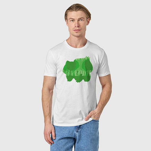 Мужская футболка Bulbasaur Shadow / Белый – фото 3