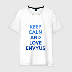 Футболка хлопковая мужская Keep Calm & Love Envyus, цвет: белый