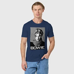 Футболка хлопковая мужская Bowie Legend, цвет: тёмно-синий — фото 2