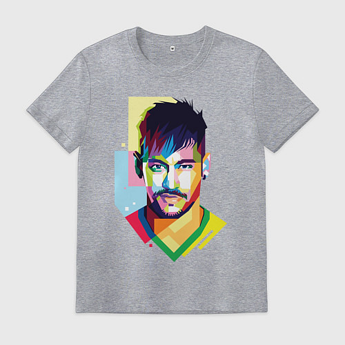 Мужская футболка Neymar: fun-art / Меланж – фото 1