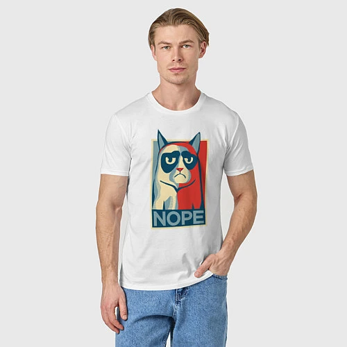 Мужская футболка Nope / Белый – фото 3