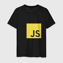 Футболка хлопковая мужская JS return true; (black), цвет: черный