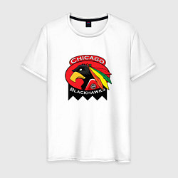 Футболка хлопковая мужская Chicago Blackhawks Hockey, цвет: белый