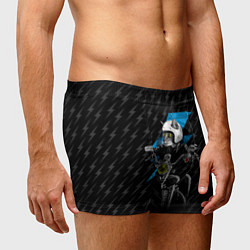 Трусы-боксеры мужские Кот байкер, цвет: 3D-принт — фото 2