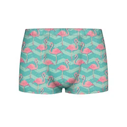 Трусы-боксеры мужские Flamingo Pattern, цвет: 3D-принт