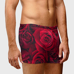 Трусы-боксеры мужские Паттерн из роз, цвет: 3D-принт — фото 2