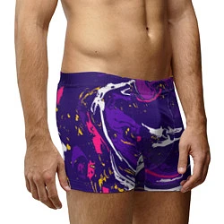 Трусы-боксеры мужские Фиолетовый акрил, цвет: 3D-принт — фото 2