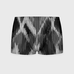 Трусы-боксеры мужские Черно-белая штриховка, цвет: 3D-принт